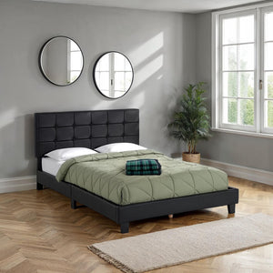 Arran 4'6" Bed - BLACK PU