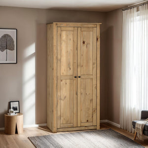 Panama 2 Door Wardrobe - NATURAL WAX