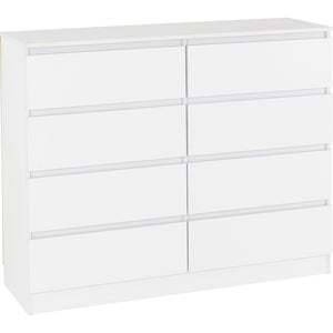 Malvern 8 Drawer Chest - WHITE