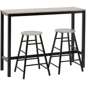Athens Breakfast Bar Set - CONCRETE EFFECT