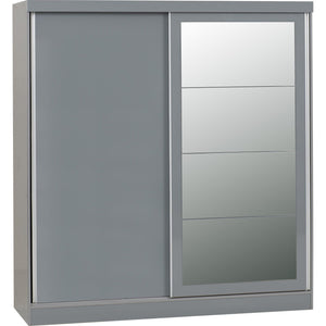 Nevada 2 Door Sliding Wardrobe - GREY GLOSS