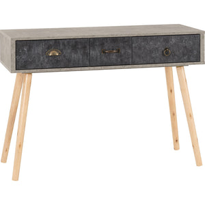 Nordic 3 Drawer Occasional Table - GREY/CHARCOAL CONCRETE EFFECT