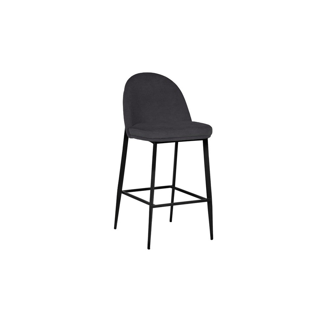 Valent Bar Stool - Fabric-Furniture-Vida-Dark Grey-Levines Furniture