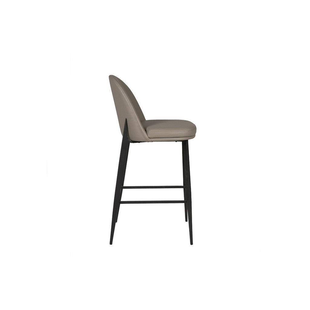 Valent Bar Stool - Leather-Furniture-Vida-Grey-Levines Furniture