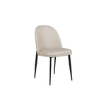 Valent Dining Chair - Leather-Furniture-Vida-Taupe-Levines Furniture