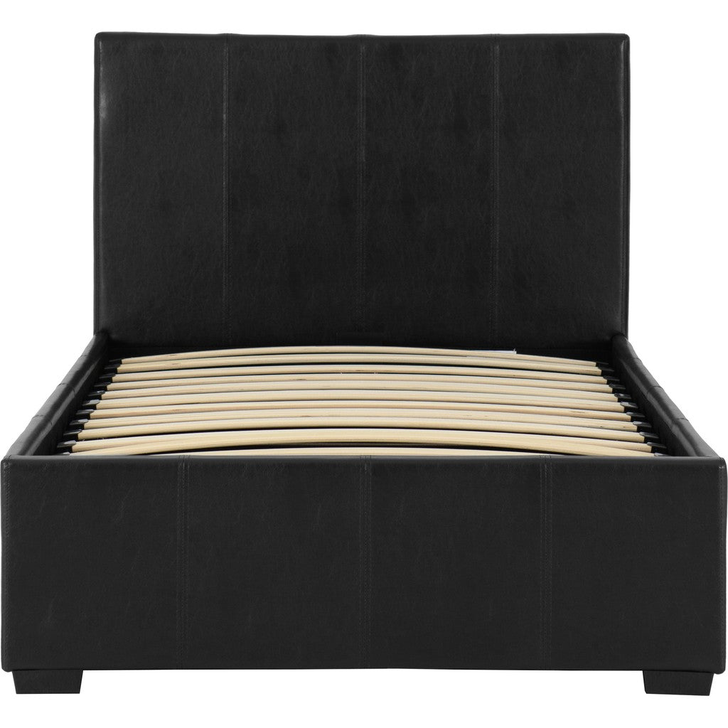 Waverley Storage Bed-Furniture-Seconique-Single-Black Faux Leather-Levines Furniture