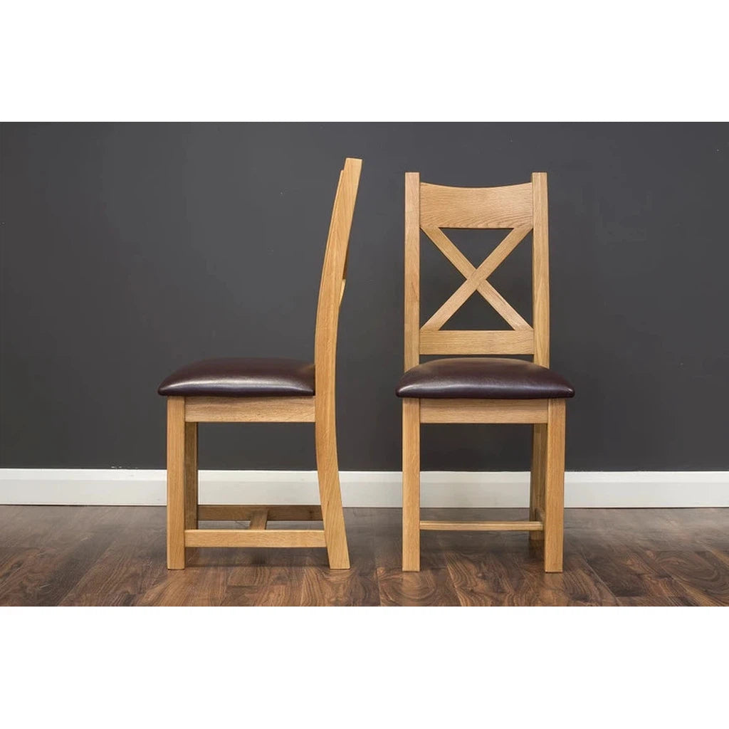 X-Range Dining Chair-Furniture-Honey B-PU-Light Oak-Levines Furniture