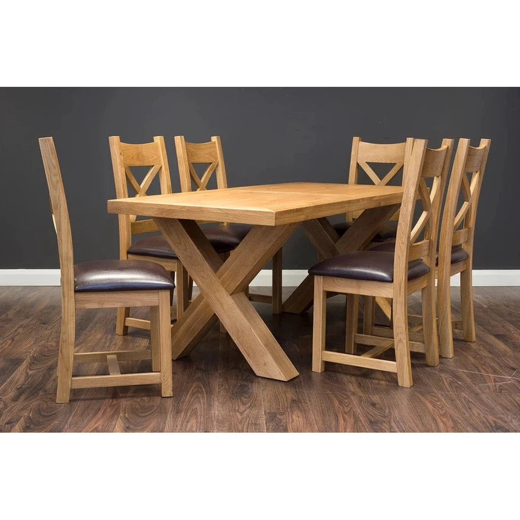 X-Range Dining Table-Furniture-Honey B-1.8m-Light Oak-Levines Furniture