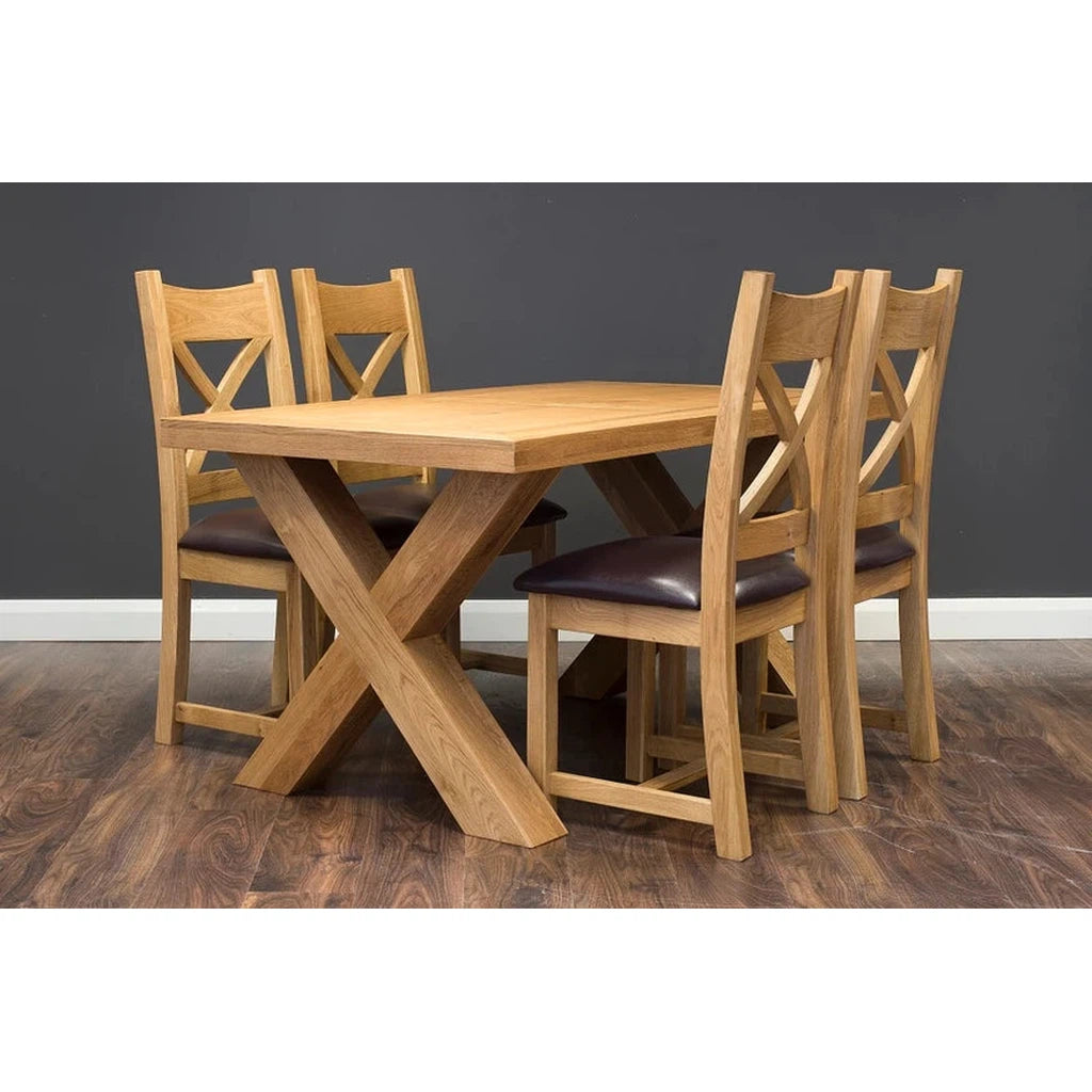 X-Range Dining Table-Furniture-Honey B-1.5m-Light Oak-Levines Furniture