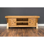 X-Range Large TV Unit-Furniture-Honey B-Light Oak-Levines Furniture