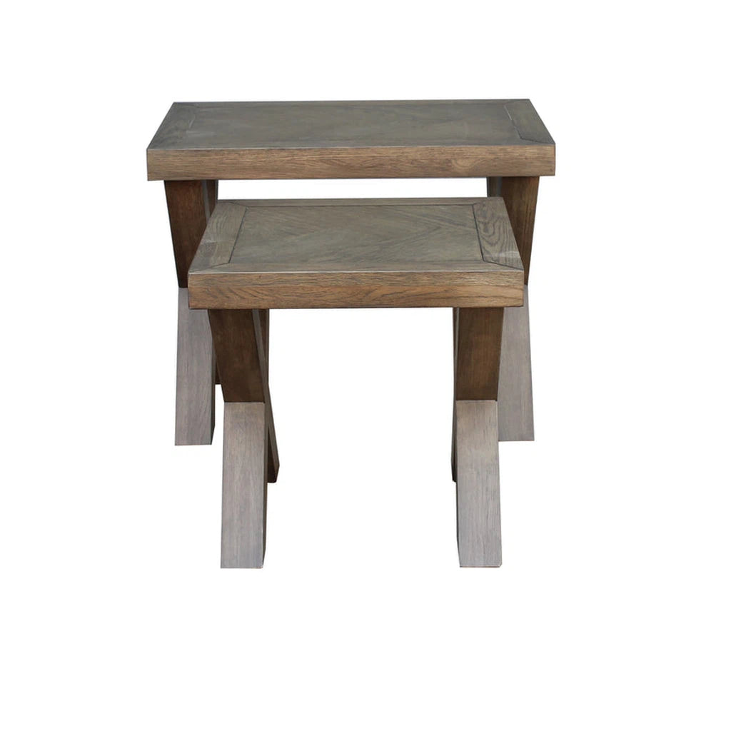 X-Range Nest of Tables-Furniture-Honey B-Dark Oak-Levines Furniture