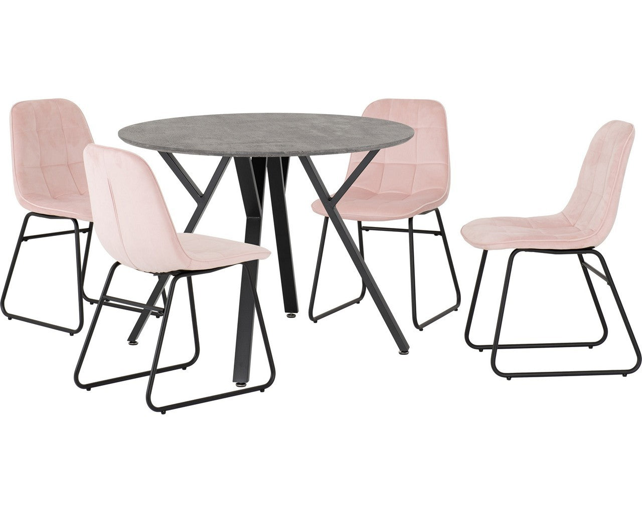 athens-round-dining-set-lukas-chairs - 2