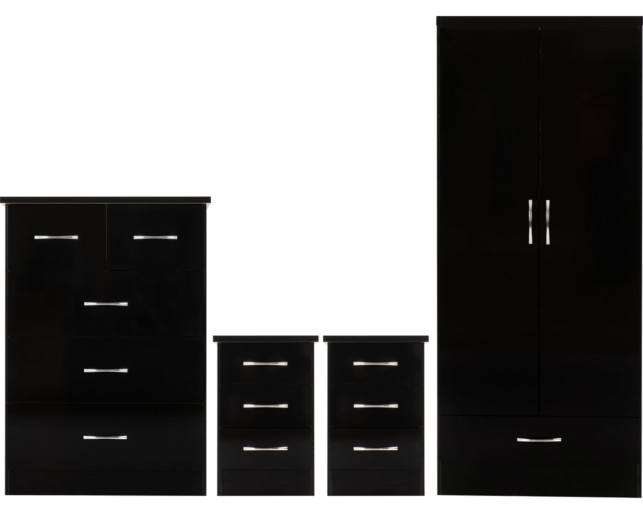 nevada-2-door-1-drawer-wardrobe-bedroom-set - 2