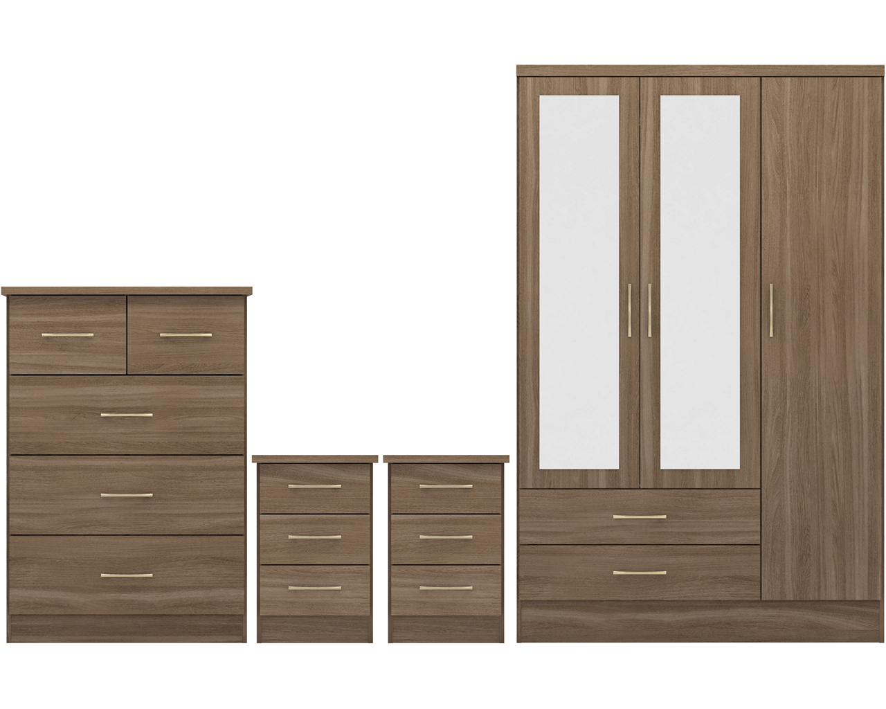 nevada-3-door-2-drawer-mirrored-wardrobe-bedroom-set - 6