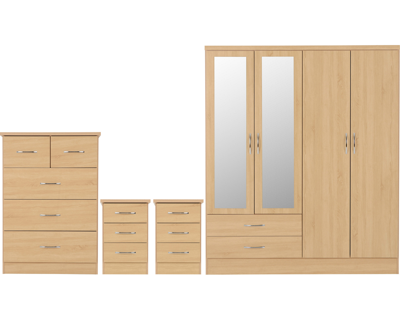 nevada-4-door-2-drawer-mirrored-wardrobe-bedroom-set - 7