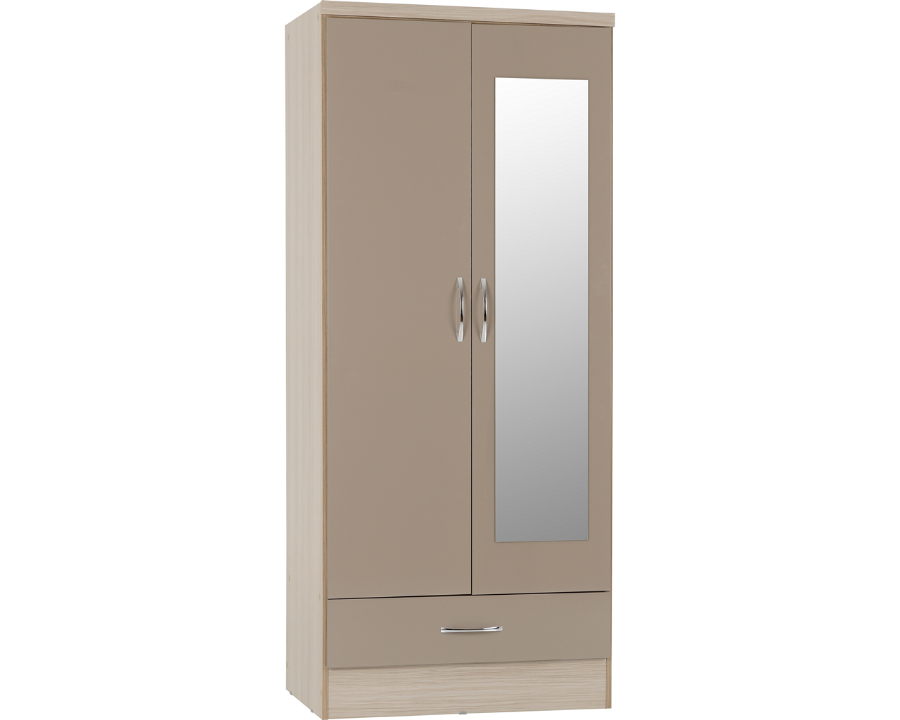 nevada-2-door-1-drawer-mirrored-wardrobe - 5